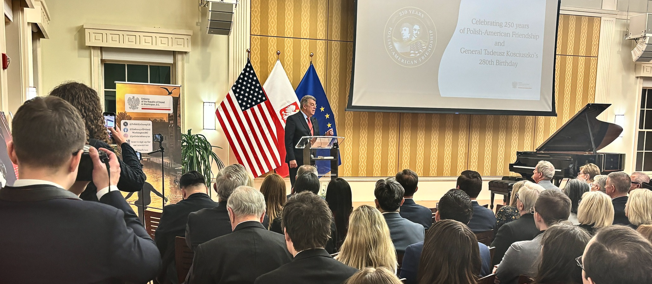 Event honoring Tadeusz Kosciuszko Polish American friendship at the Embassy of Poland